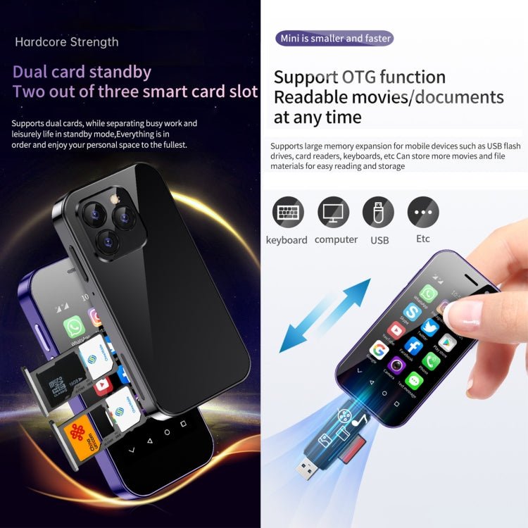 Face Recognition, 3.0 inch Android 9.0 MTK6739CW Quad Core up to 1.28GHz, OTG, Network: 4G, Dual SIM, Support Google Play, 3GB+32GB - ORIWHIZ