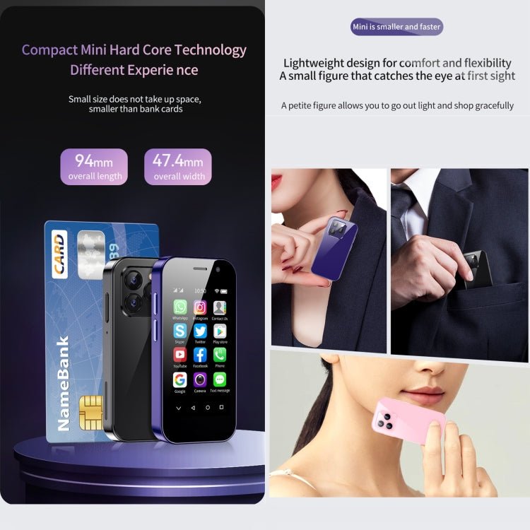 Face Recognition, 3.0 inch Android 9.0 MTK6739CW Quad Core up to 1.28GHz, OTG, Network: 4G, Dual SIM, Support Google Play, 3GB+32GB - ORIWHIZ