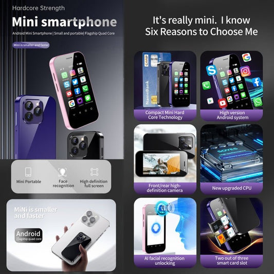 Face Recognition, 3.0 inch Android 9.0 MTK6739CW Quad Core up to 1.28GHz, OTG, Network: 4G, Dual SIM, Support Google Play, 3GB+64GB - ORIWHIZ