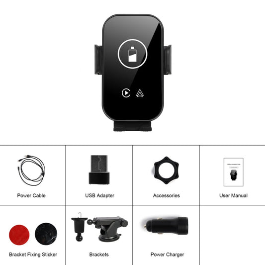Fast Charging Retractable Recharging Cell Phone Holder With Wireless CarPlay Android Auto Function - ORIWHIZ