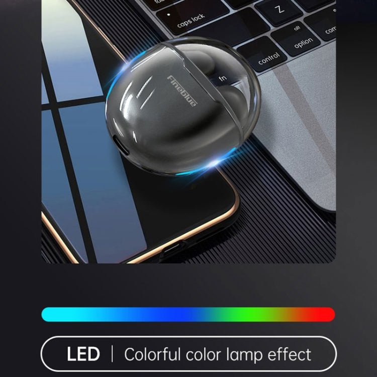 Fineblue F - 22PRO TWS Bluetooth Earphone with Transparent Jelly Charging Case - ORIWHIZ