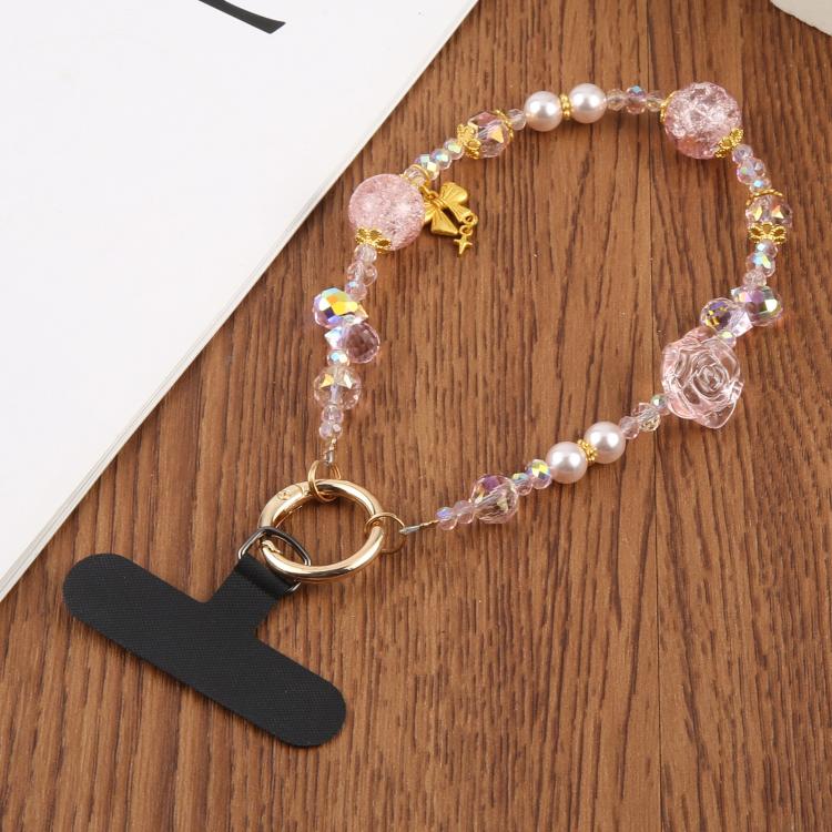 Flower Ice Bead Chain Phone Anti - lost Short Lanyard - ORIWHIZApple AccessoriesGadgetsLanyards & Wrist Straps