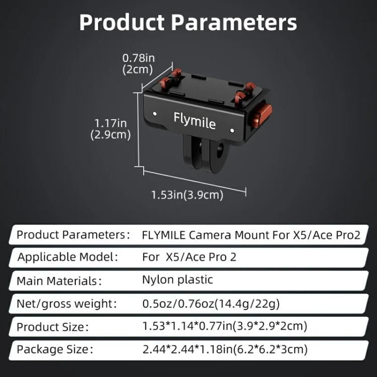 Flymile Plastic Magnetic Quick - Release Base For Insta360 Ace Pro 2/X5/X4/X3/X2/Ace Pro/Ace, 2 - claw - ORIWHIZDJI & Insta360 AccessoriesFlymileInsta360 Ace Series