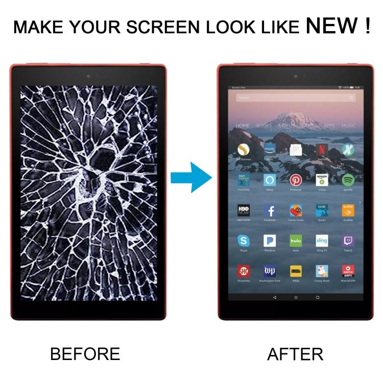 For Amazon Kindle Fire HD 10 7th Gen SL056ZE 2017 LCD Screen with Digitizer Full Assembly, For Amazon Kindle Fire HD 10 7th Gen - ORIWHIZ