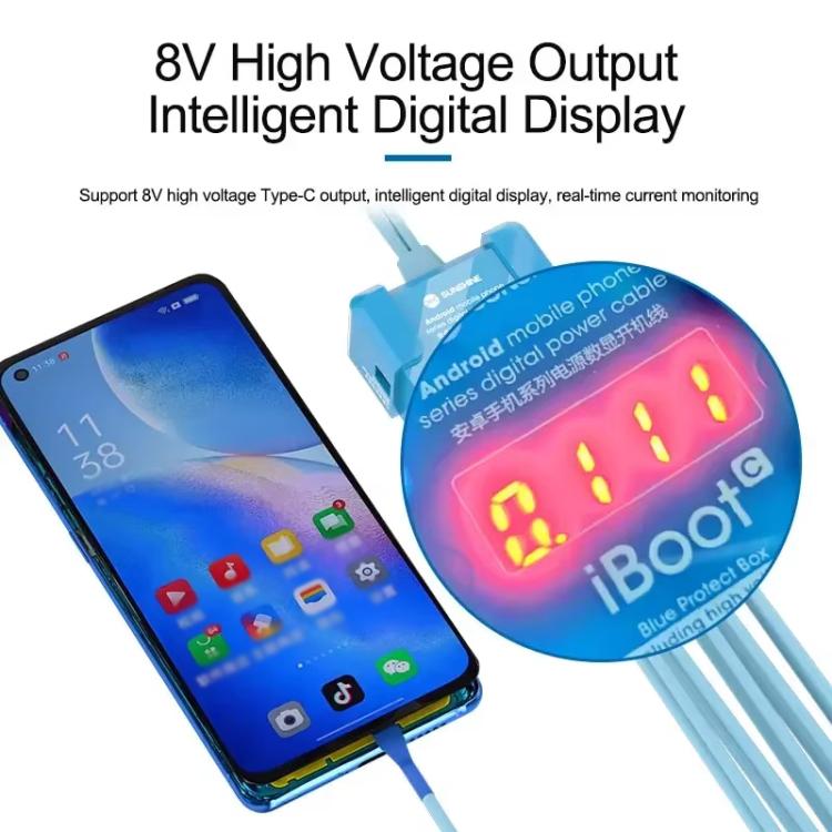 For Android 8V High Voltage Power Supply Test Boot Line Cell Phone Repair Tool Battery Cable HW Boot Cable, SUNSHINE iBoot C - ORIWHIZ