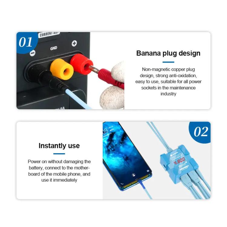 For Android 8V High Voltage Power Supply Test Boot Line Cell Phone Repair Tool Battery Cable HW Boot Cable, SUNSHINE iBoot C - ORIWHIZ