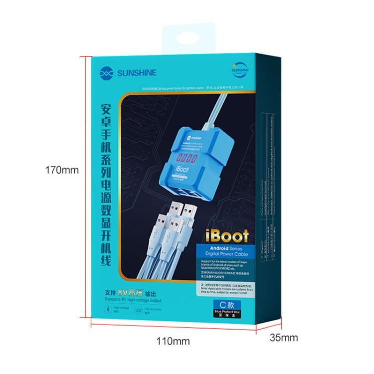 For Android 8V High Voltage Power Supply Test Boot Line Cell Phone Repair Tool Battery Cable HW Boot Cable, SUNSHINE iBoot C - ORIWHIZ