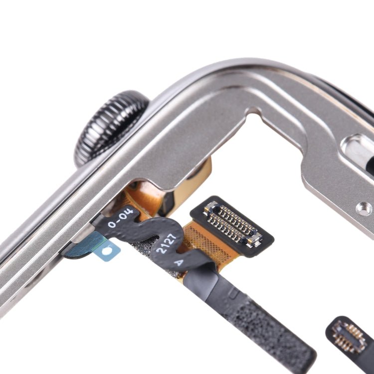 For Apple Watch Series 7 45mm Stainless Steel Middle Frame Bezel Plate with Loudspeaker / Power / Rotating Shaft Flex Cable, Series 7 45mm - ORIWHIZ