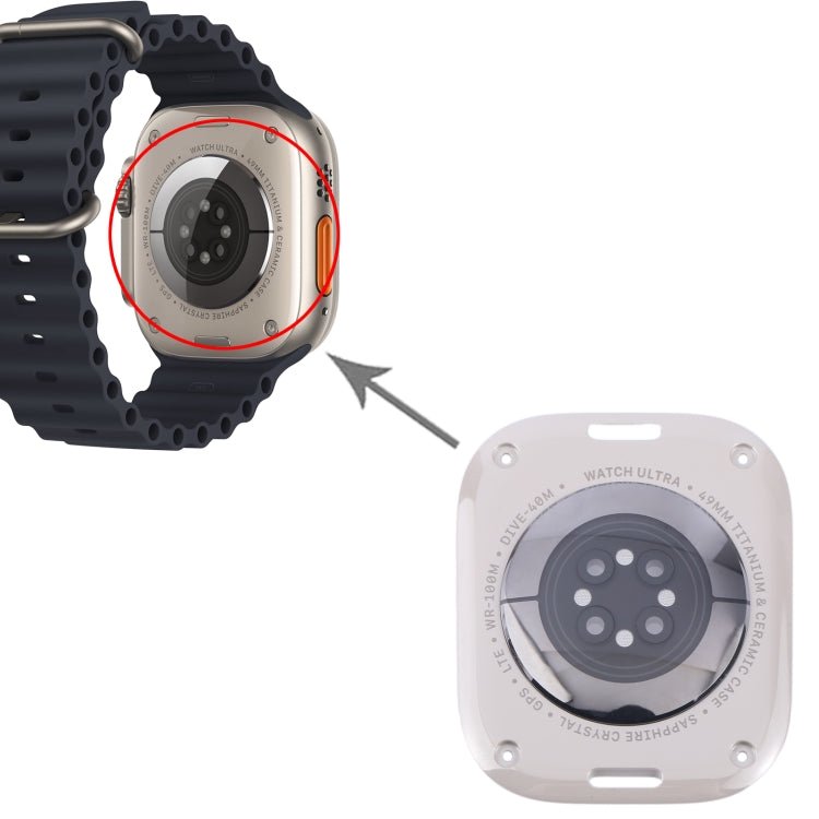 For Apple Watch Series Ultra 1/ 2 49mm Rear Housing Glass Cover, For Apple Watch Series Ultra 1/ 2 49mm - ORIWHIZ