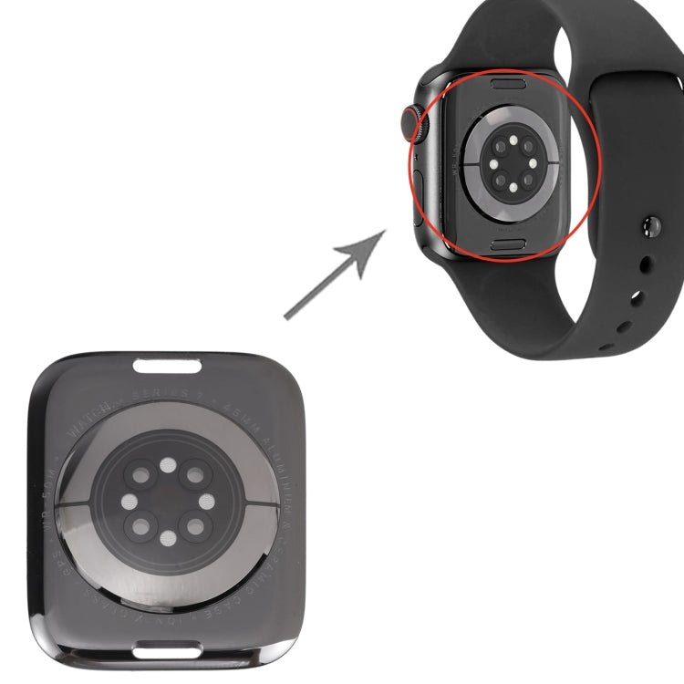 For Apple Watch Series7 45MM GPS Version Glass Back Cover With Wireless Charging Coil, For Apple Watch Series 7 45MM GPS Version - ORIWHIZ