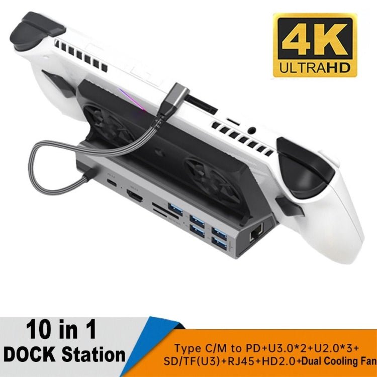 For ASUS ROG Ally 100W PD Charging Game Console Stand Multifunctional USB 3.0 Docking Station, 5 - in - 1, 6 - in - 1, 9 - in - 1, 10 - in - 1 - ORIWHIZPocket Console & AccessoriesPocket Console & Accessories AccessoriesToys & Hobbies