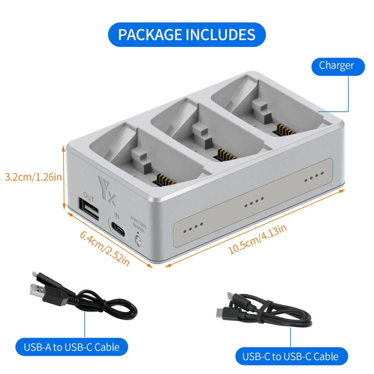 For DJI Flip YX 3 - Way Charger Bidirectional Battery Management System, 3 - Way LED Indicator - ORIWHIZDJI & Insta360 AccessoriesOtherOther DJI Accessories
