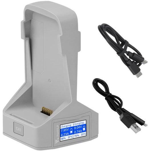 For DJI Flip YX Dual - Slot Vertical Bttery Charger Charging Station With Color Screen, 2 - way Vertical Color Screen - ORIWHIZDJI & Insta360 AccessoriesOtherOther DJI Accessories