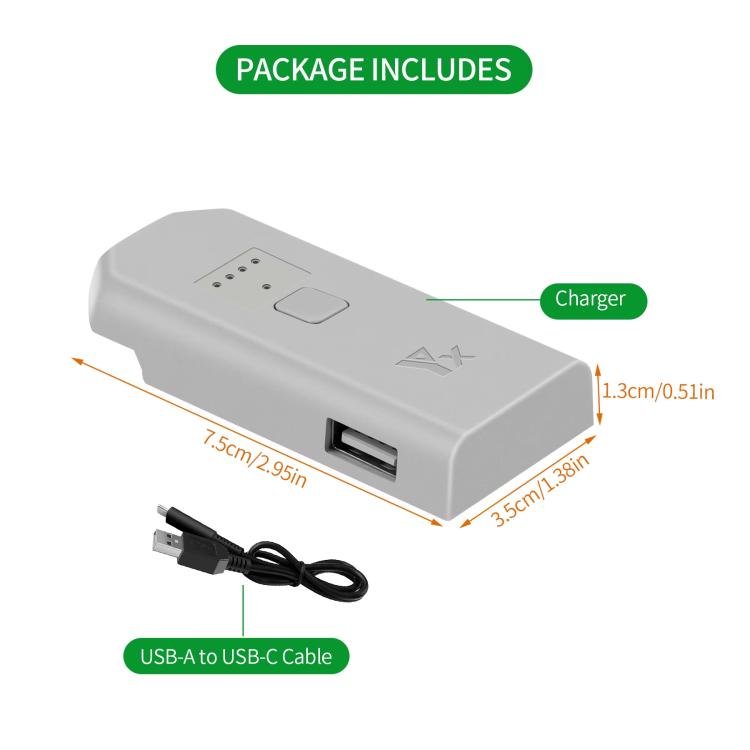 For DJI Neo Drone YX Battery Charger USB - C/Type - C Port Battery Manager, 1 - Channel - ORIWHIZDJI & Insta360 AccessoriesDJI Neo AccessoriesOther