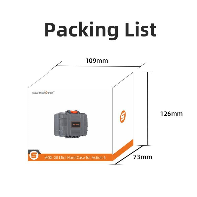 For DJI Osmo Action 6 Sunnylife Mini Travel Box Waterproof Carrying Box Shock - proof Hard Shell, For DJI Osmo Action 6 - ORIWHIZCase & BagsDJI & Insta360 AccessoriesOsmo Action Series