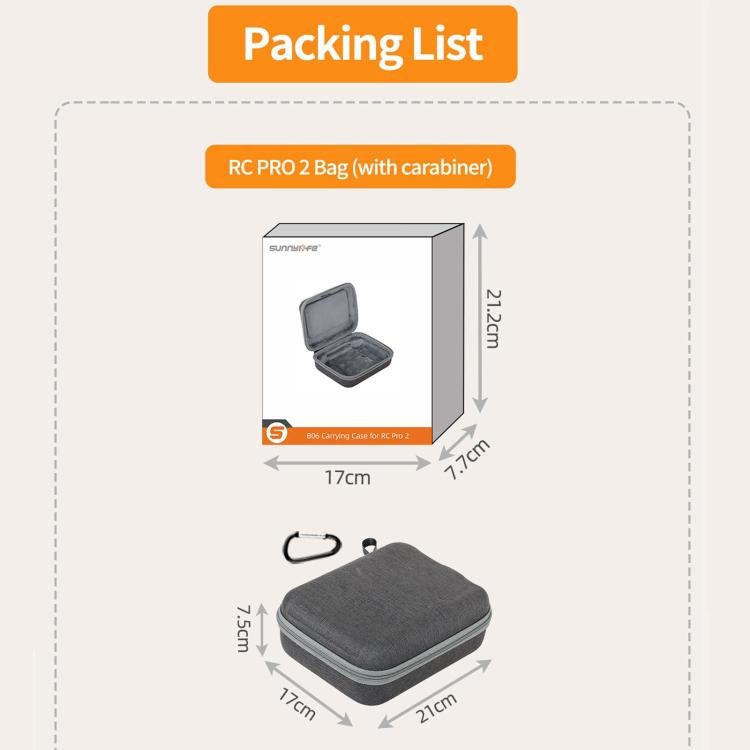 For DJI RC Pro 2 Sunnylife Carrying Case Storage Bag, For DJI RC Pro 2 - ORIWHIZDJI & Insta360 AccessoriesDJI Controller AccessoriesSunnylife