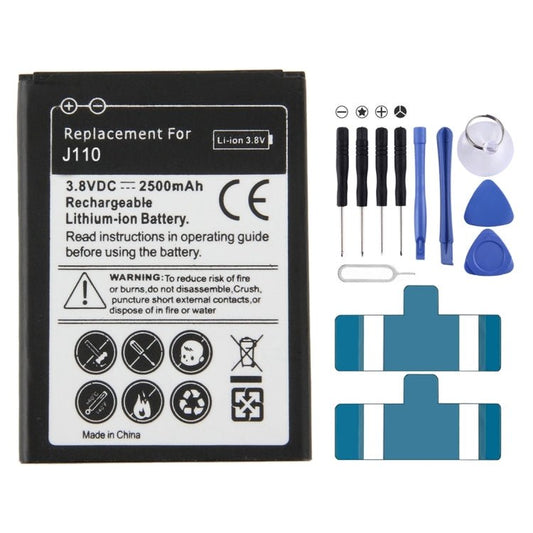 For Galaxy J1 Ace / J110 2500mAh Rechargeable Li - ion Battery(Black), Neutral 2500mAh - ORIWHIZ