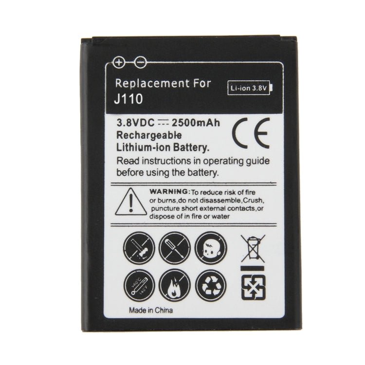 For Galaxy J1 Ace / J110 2500mAh Rechargeable Li - ion Battery(Black), Neutral 2500mAh - ORIWHIZ