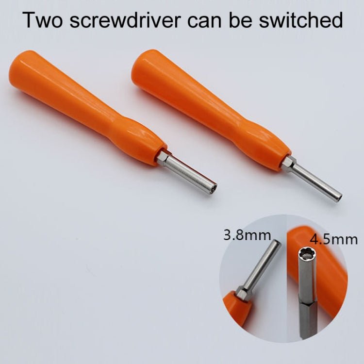 For GBA/NGC/N64/SFC/Wii Game Console Disassembly Tool Screwdriver Socket, 3.8mm/4.5mm 2 In 1 - ORIWHIZ