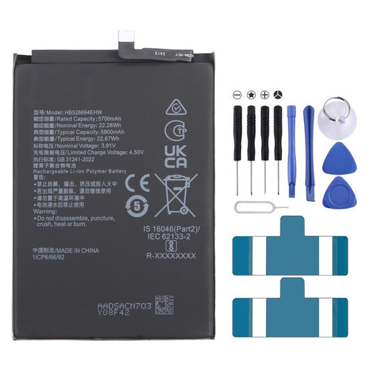 For Honor X50 / X9B HB526694EHW 5700mAh Li - Polymer Battery Replacement, For Honor X50 / X9B - ORIWHIZ