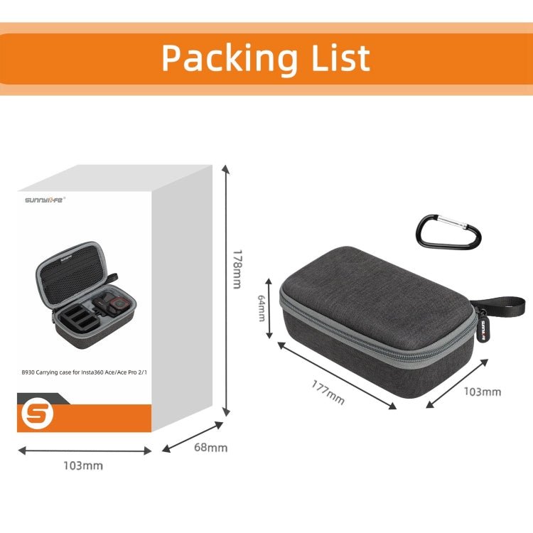 For Insta360 Ace / Ace Pro 1 / Ace Pro 2 Sunnylife Portable Carrying Case Handbag Mini Travel Case Organizer Protective Bag, For Insta360 Ace / Ace Pro 1 / Ace Pro 2 - ORIWHIZDJI & Insta360 AccessoriesInsta360 Ace SeriesProtection & Cases