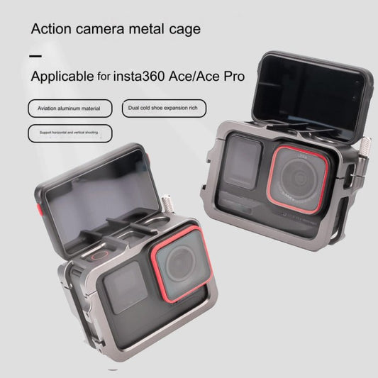 For Insta360 Ace Pro / Ace Aluminum Alloy Metal Rabbit Cage Frame, Aluminum Alloy Cage - ORIWHIZDJI & Insta360 AccessoriesInsta360 Ace SeriesProtection & Cases