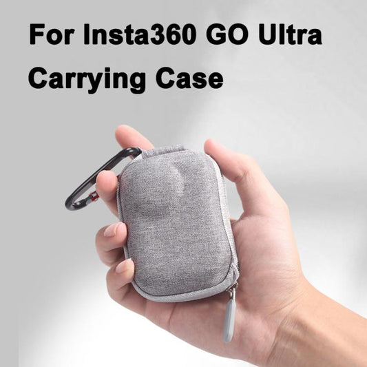 For Insta360 GO Ultra Carrying Case Shockproof EVA Portable Travel Storage Bag With Carabiner Clip, Carrying Case Gray - ORIWHIZDJI & Insta360 AccessoriesInsta360 GO SeriesProtection & Cases