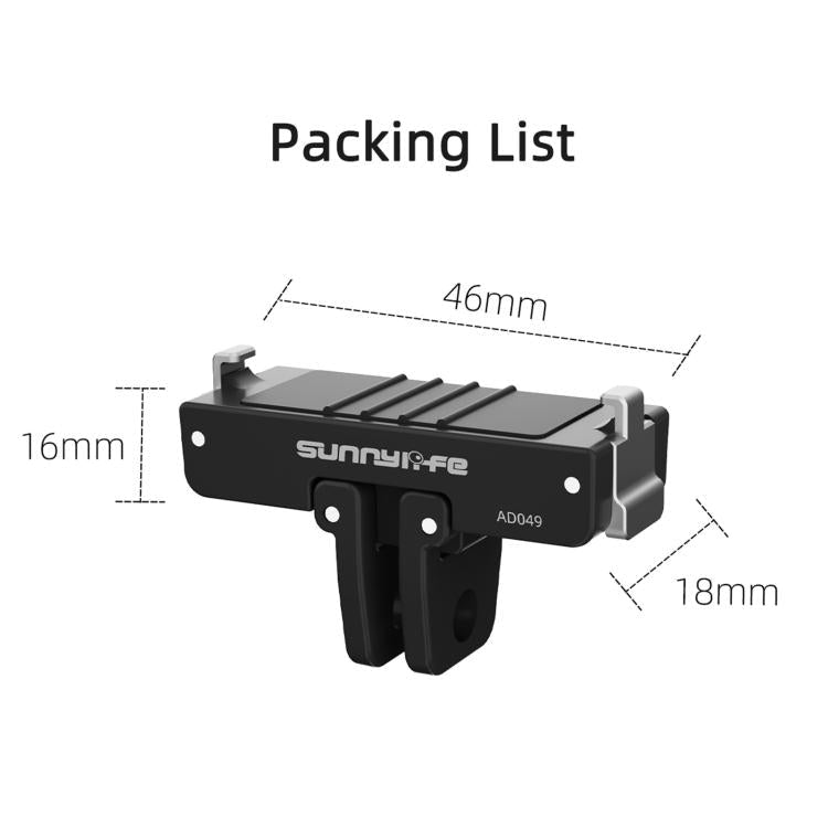 For Insta360 GO Ultra Sunnylife Magnetic Quick Release Adapter Mount Foldable Base Dual - Claws 1/4 Adapter, AD049 For Insta360 GO Ultra - ORIWHIZDJI & Insta360 AccessoriesInsta360 GO SeriesMounts