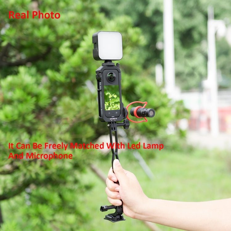 For Insta360 X3 YELANGU LW - ONE X3 Metal Cage Extended Frame Case, LW - ONE X3 - ORIWHIZDJI & Insta360 AccessoriesInsta360 X SeriesProtection & Cases