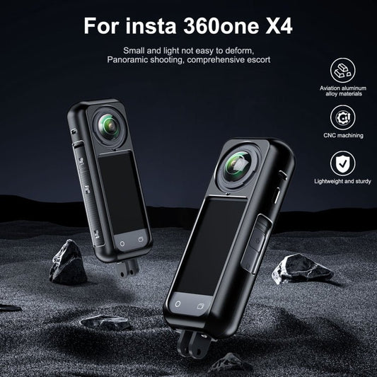 For Insta360 X4 Aluminum Alloy Metal Protective Cage Housing Frame, Metal Housing Frame - ORIWHIZDJI & Insta360 AccessoriesInsta360 X SeriesProtection & Cases