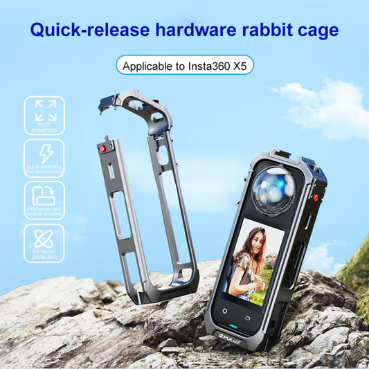 For Insta360 X4 PULUZ Aluminum Alloy Protective Cage Rig Expand Cold Shoe Housing Frame, For Insta360 X5 - ORIWHIZDJI & Insta360 AccessoriesInsta360 X SeriesProtection & Cases