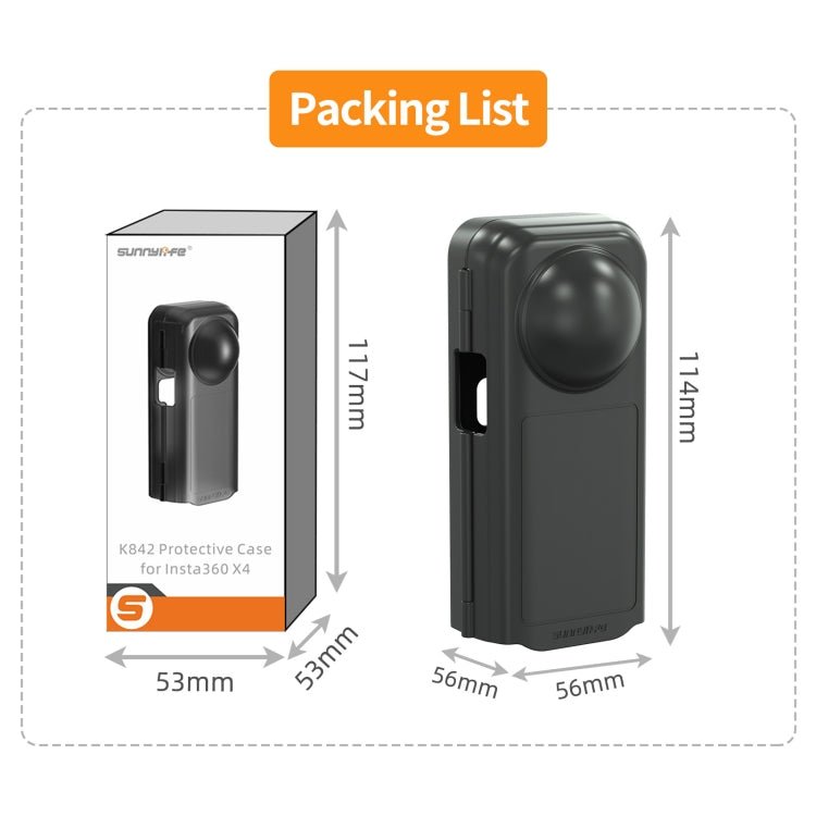For Insta360 X4 Sunnylife Integrated Lens Screen Camera Cover Protector Screen Protective Case, Lens Screen Protective Cover Compatible Version - ORIWHIZDJI & Insta360 AccessoriesInsta360 X SeriesProtection & Cases