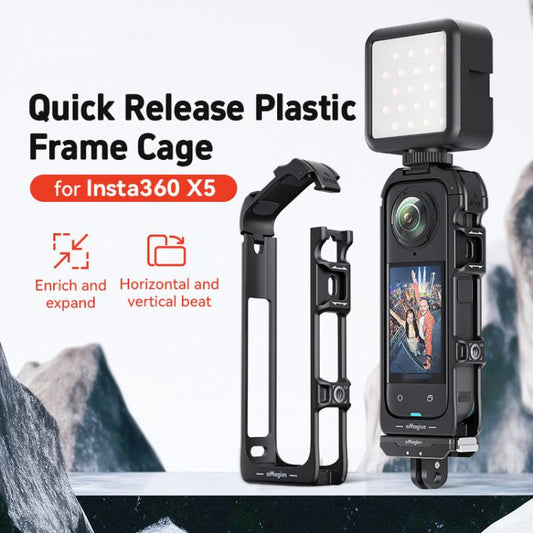 For Insta360 X5 AMagisn Quick Release Plastic Cage Expansion Frame Accessories, PF02 - ORIWHIZaMagisnDJI & Insta360 AccessoriesInsta360 X Series