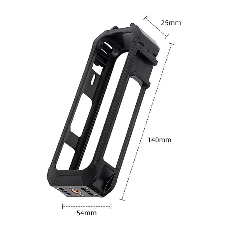 For Insta360 X5 Cold Shoe Carbon Fiber Texture ABS Plastic Protective Frame - ORIWHIZDJI & Insta360 AccessoriesInsta360 X SeriesProtection & Cases
