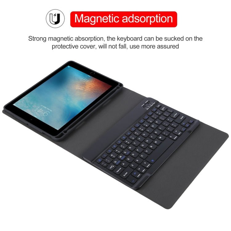 For iPad Pro 9.7 / 9.7 inch 2017 / 9.7 2018 / Air / Air 2 IP071 Separable ABS Smart Bluetooth Keyboard + Litchi Texture Horizontal Flip Leather Tablet Case, For iPad Pro 9.7 / 9.7 inch 2017 / 9.7 2018 / Air / Air 2, For iPad Pro 9.7 inch - ORIWHIZApple AccessoriesiPad KeyboardiPad Keyboard For iPad Pro