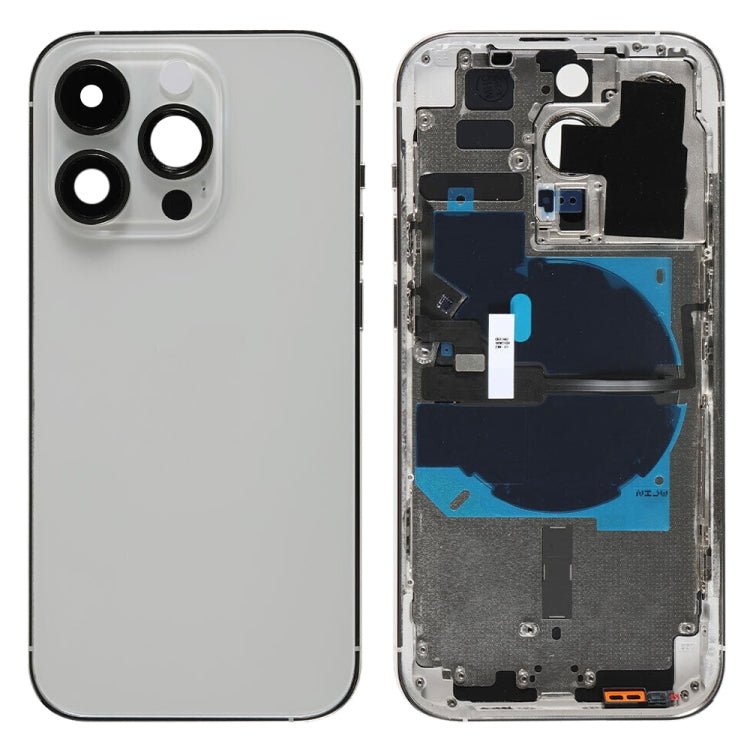 For iPhone 14 Pro Battery Back Cover with Power + Volume Flex Cable + Wireless Charging Module, China Version, CE EU Version, US Version - ORIWHIZ