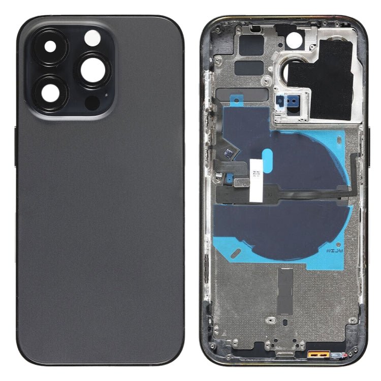 For iPhone 14 Pro Battery Back Cover with Power + Volume Flex Cable + Wireless Charging Module, China Version, CE EU Version, US Version - ORIWHIZ