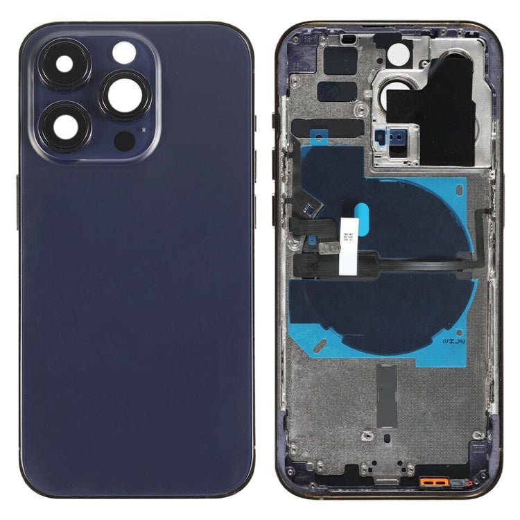 For iPhone 14 Pro Battery Back Cover with Power + Volume Flex Cable + Wireless Charging Module, China Version, CE EU Version, US Version - ORIWHIZ