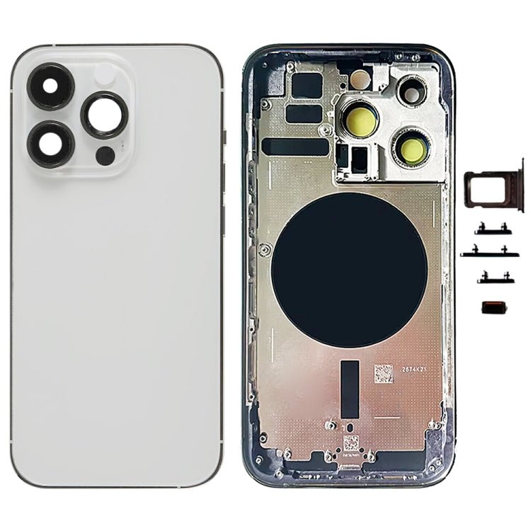 For iPhone 14 Pro Battery Back Cover with Side Keys & Card Tray, US Version, China Version, CE EU Version - ORIWHIZ