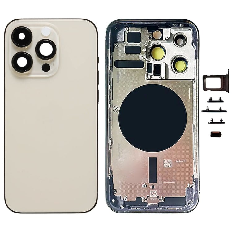 For iPhone 14 Pro Battery Back Cover with Side Keys & Card Tray, US Version, China Version, CE EU Version - ORIWHIZ