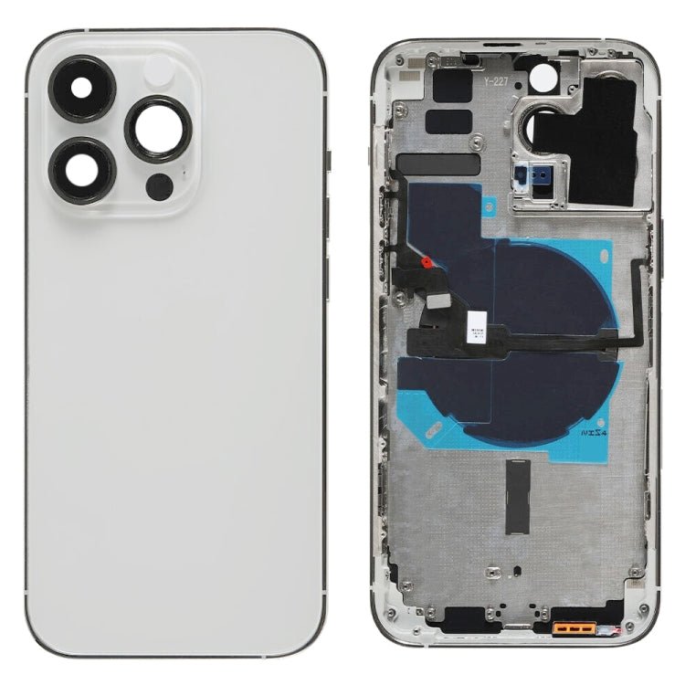 For iPhone 14 Pro Max Battery Back Cover with Power + Volume Flex Cable + Wireless Charging Module, China Version, CE EU Version, US Version - ORIWHIZ