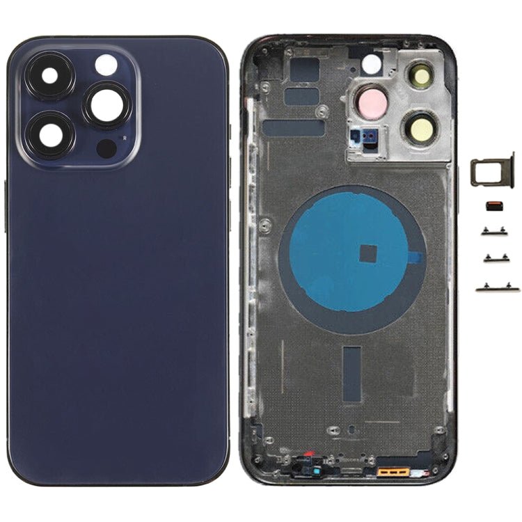 For iPhone 14 Pro Max Battery Back Cover with Side Keys & Card Tray, US Version, China Version, CE EU Version - ORIWHIZ