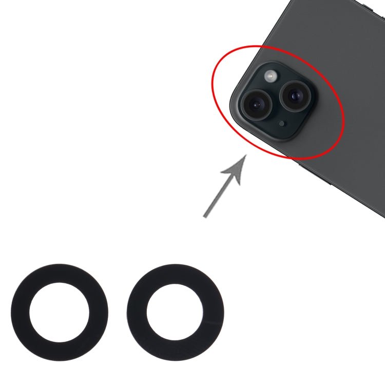 For iPhone 15 2 in 1 Back Camera Lens, For iPhone 15 - ORIWHIZ