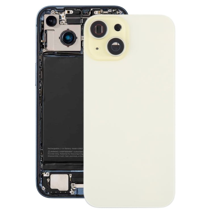 For iPhone 15 Battery Back Cover with Camera Lens Cover + MagSafe Magnet, For iPhone 15 (with MagSafe) - ORIWHIZ