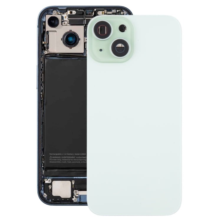 For iPhone 15 Battery Back Cover with Camera Lens Cover + MagSafe Magnet, For iPhone 15 (with MagSafe) - ORIWHIZ