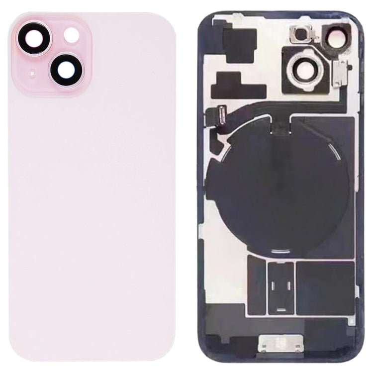 For iPhone 15 Glass Battery Back Cover with Flash Bracket + Wireless Charging Module, For iPhone 15 - ORIWHIZ