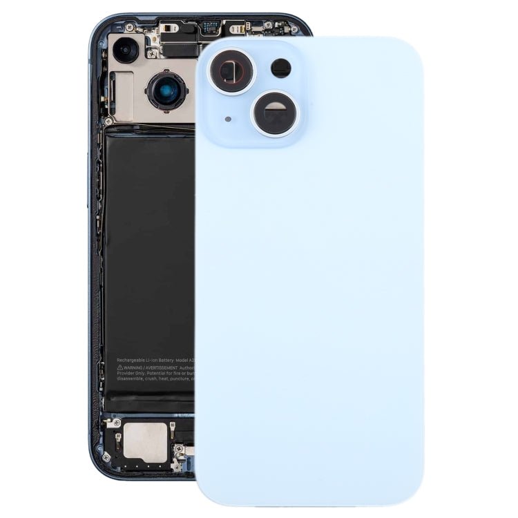 For iPhone 15 Plus Glass Battery Back Cover with Camera Lens Cover, For iPhone 15 Plus (with Camera Cover) - ORIWHIZ