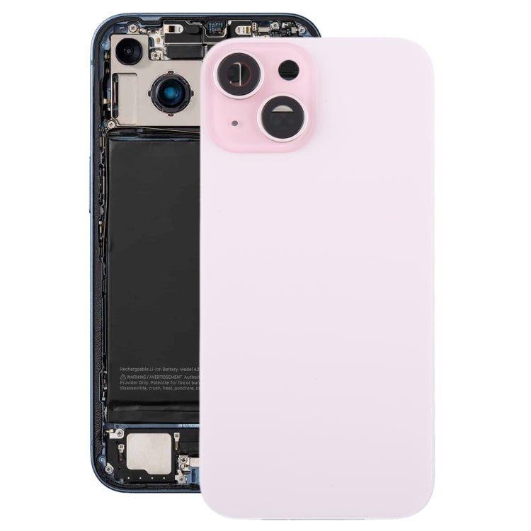 For iPhone 15 Plus Glass Battery Back Cover with Camera Lens Cover, For iPhone 15 Plus (with Camera Cover) - ORIWHIZ