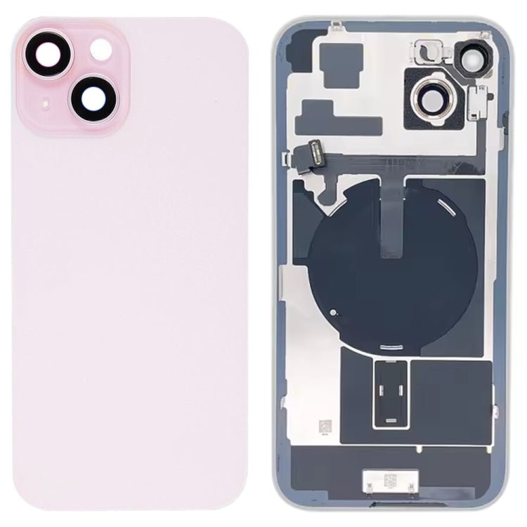 For iPhone 15 Plus Glass Battery Back Cover with Flash Bracket + Wireless Charging Module, For iPhone 15 Plus - ORIWHIZ