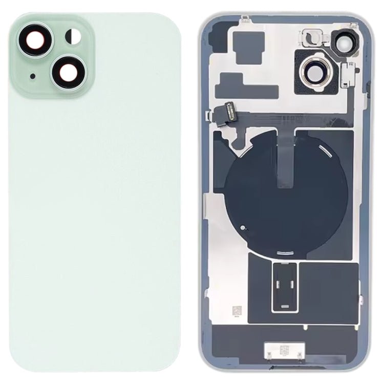 For iPhone 15 Plus Glass Battery Back Cover with Flash Bracket + Wireless Charging Module, For iPhone 15 Plus - ORIWHIZ